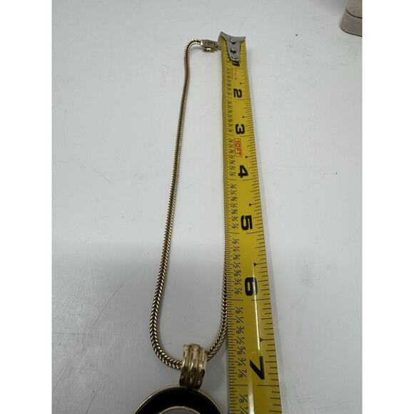 MAZZA BARTHOLOMEW SIGNED 14k YELLOW GOLD MABE BLISTER PEARL Pendant Necklace - Picture 7 of 15